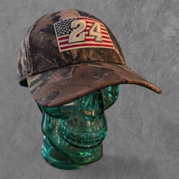 Y2K Camouflage NASCAR Hat Hunting Gorpcore Strapback Jeff Gordon - Picture 7 of 8